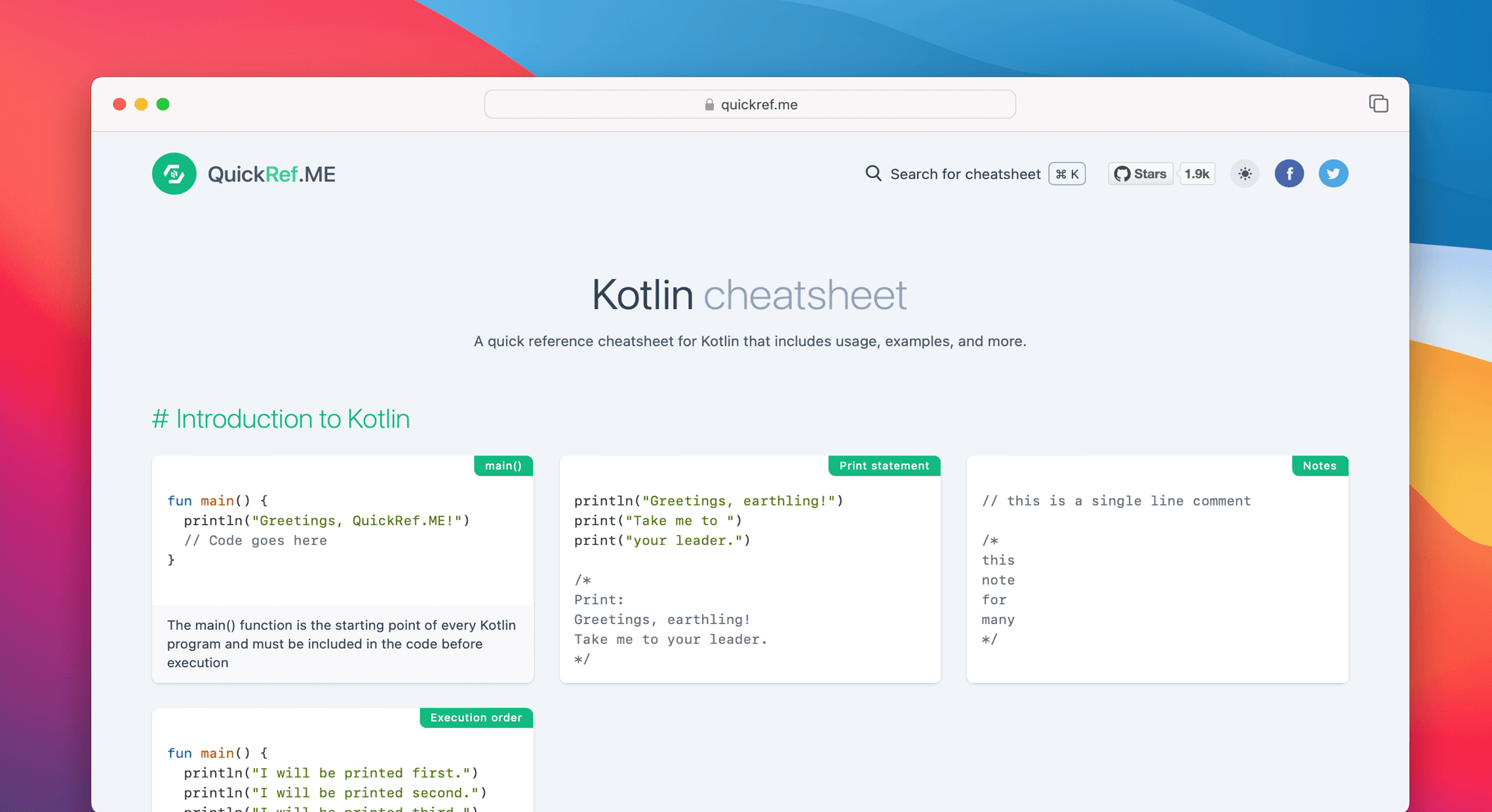 Kotlin Cheat Sheet - Kt. Academy